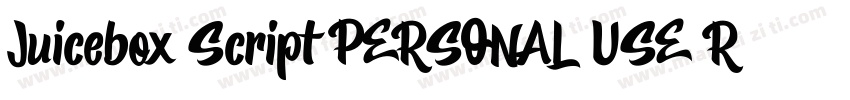Juicebox Script PERSONAL USE Regul字体转换